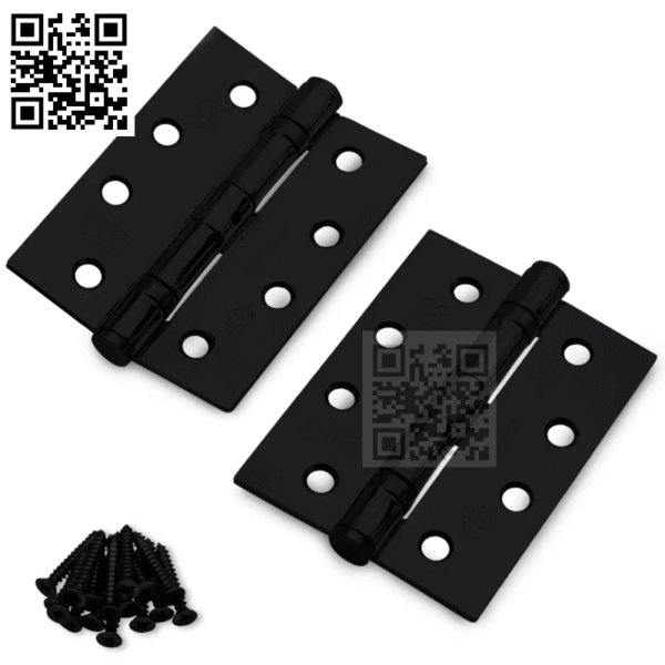 Bản lề cửa chống cháy 100 x 75 x 2.7mm – Màu đen mờ | Vòng bi H | QF09-003