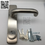 Khóa tay gạt 008A có chìa – Tay gạt inox cho thanh thoát hiểm Panic Bar chống cháy